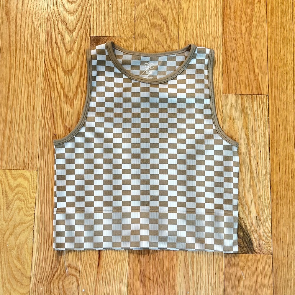 Checkered Cropped Tank Top